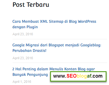 Setelah sebelumnya kita telah membahas menganai cara menciptakan widget popular post Cara Memasang Recent Post di Blog WordPress dengan Plugin